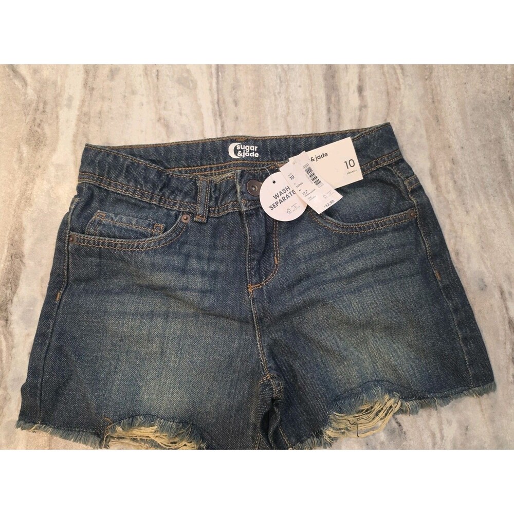 Sugar & Jade Girls Denim Shorts Size 10 NWT